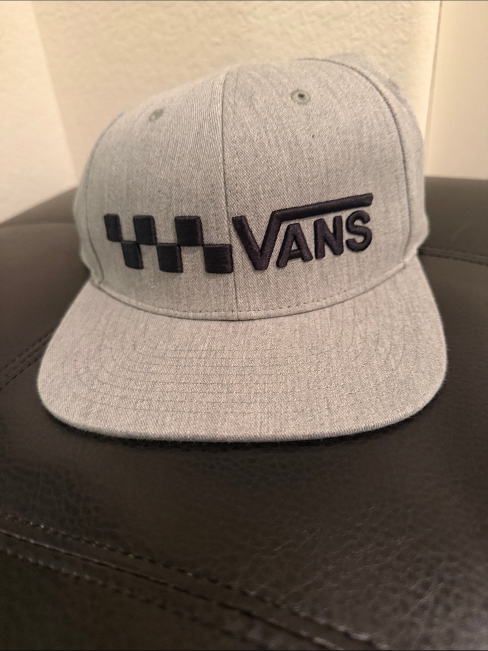 Brand new Vans Gray Hat with Black Checker Logo